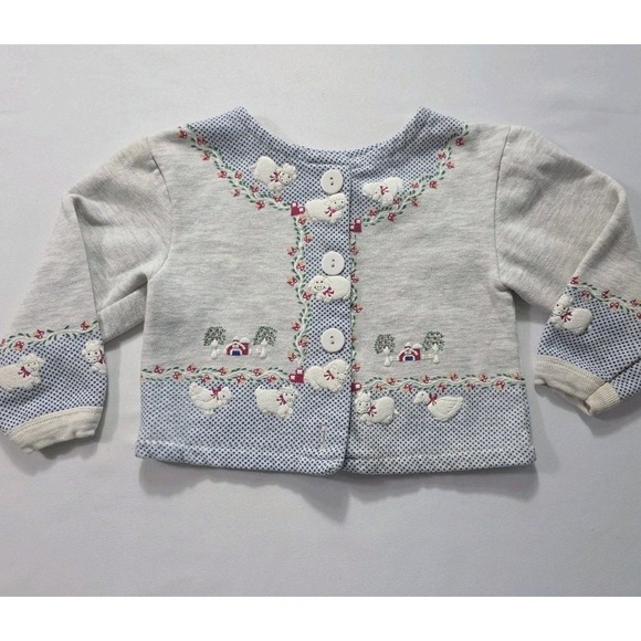 Spumoni Other - Vintage Spumoni Baby Sweatshirt 4T Farm Animals Embroidered USA Cottagecore